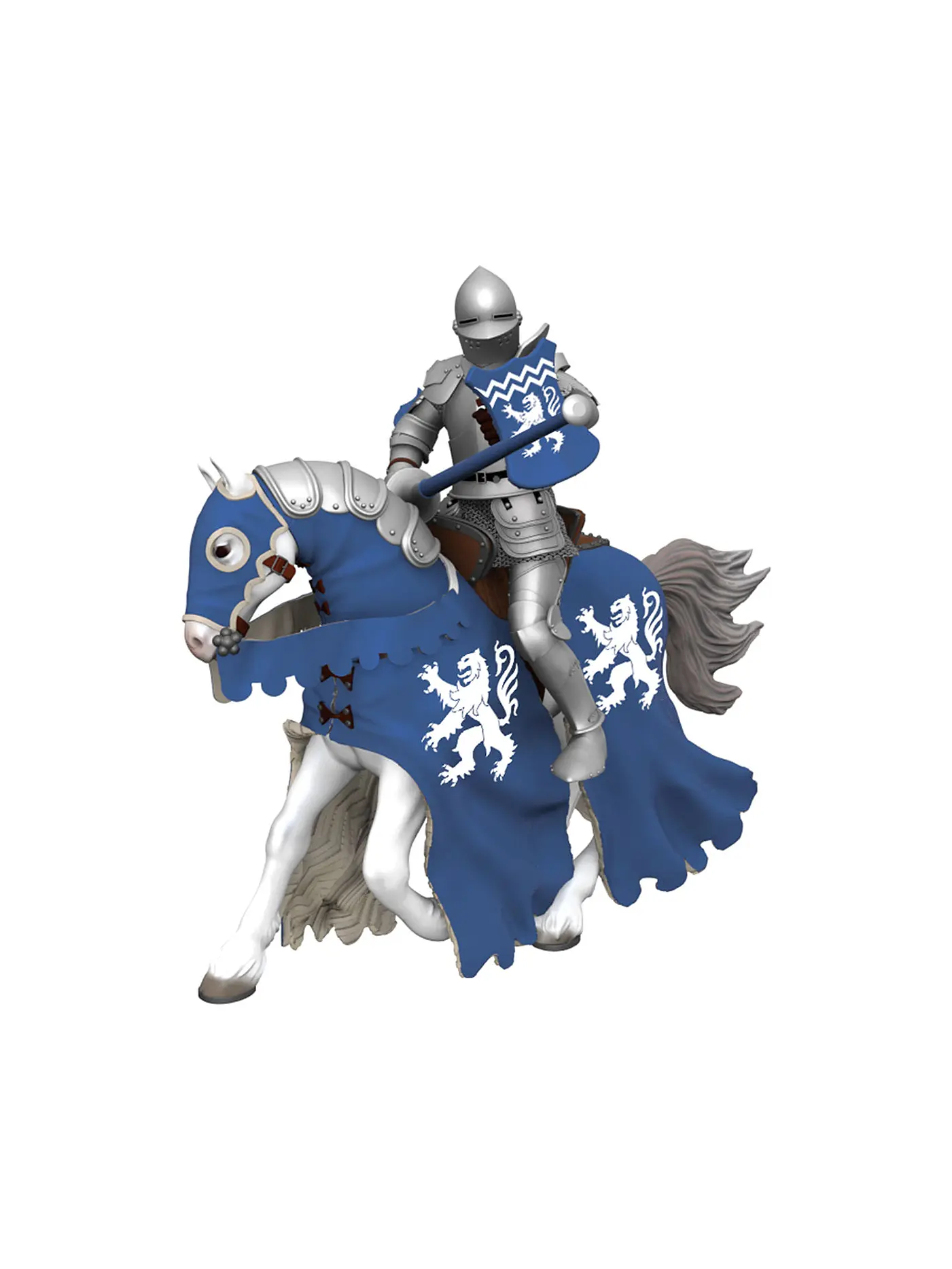 PAPO | Pferd des Ritters mit Lanze blau | 